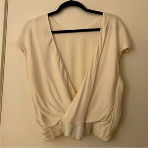 Anthropologie crisscross back white blouse
